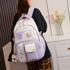 Large Capacity Fashion Color Contrast Stitching Korean Style Western Style Casual Bag - DanaFashionstore