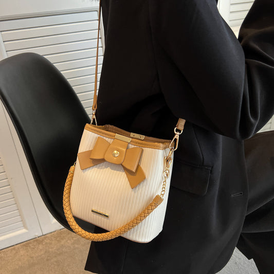 New Special-interest Design Bowknot Color Matching Shoulder Messenger Bag - Dana Fashion
