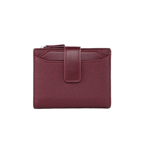 Women's Short Solid Color Leather Wallet - DanaFashionstore