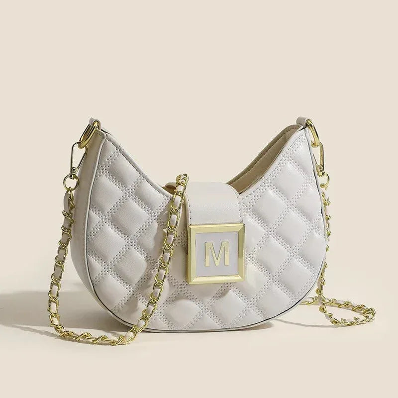High-end New Fashion Rhombus Single Shoulder Underarm All-match Niche Texture Chain Messenger Bag - DanaFashionstore
