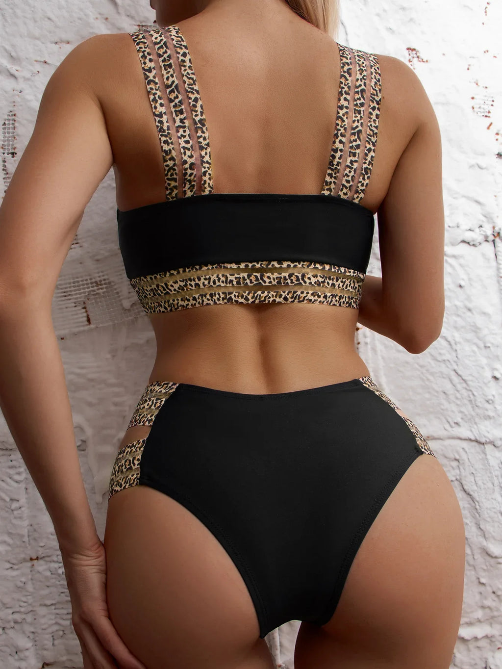 Women's Bikini Leopard Ribbon Swimwear - DanaFashionstore