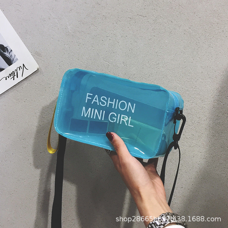 Transparent Square Fashion Trend Jelly Single Shoulder Diagonal Cross Bag - Dana Fashion