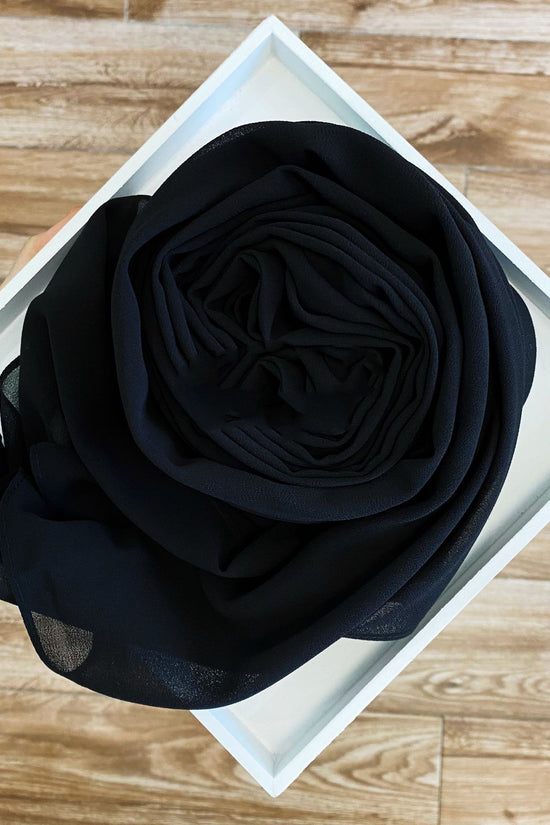 Women's Hijab Solid Pearl Chiffon Scarf