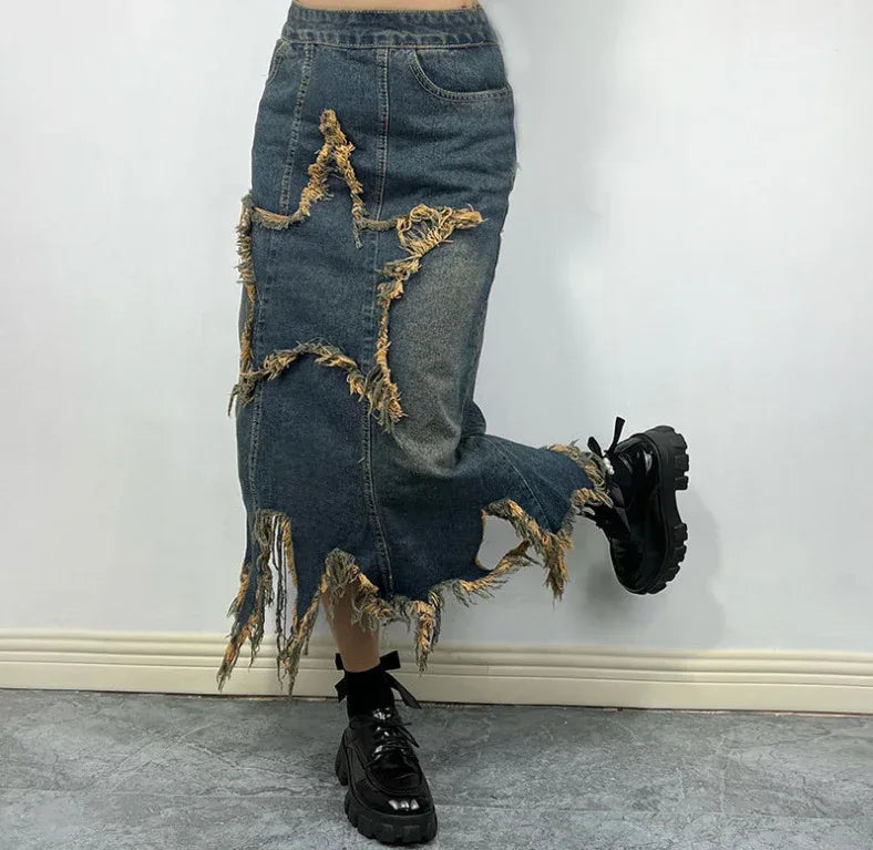 Women's American-style Retro High Waist Irregular Skirt - DanaFashionstore