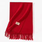 Pure Color Artificial Cashmere Scarf Women's Winter High-grade Shawl - DanaFashionstore