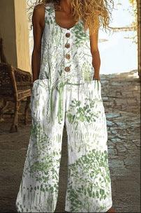 Casual Retro Personalized Printed Jumpsuit 2026 - Vintage Style Jumpsuit - DanaFashionstore