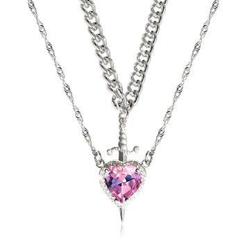 Silver Set Pink Diamond