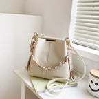 Fashion Big Bag Casual Women's Bag Fashion Retro Characteristic Messenger Bag Silk Scarf Portable Bucket Bag - DanaFashionstore