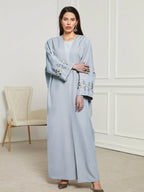 Middle East Muslim Embroidered Cardigan Dress Robe - Elegant Islamic Clothing - DanaFashionstore