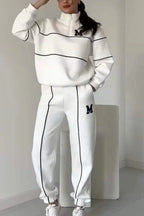 Womens 2 Piece Outfits Lounge Hoodless Pullover Sweatshirt Sweatsuit Sets Sweatshirt Baggy Fashion Sweatpants With Pockets - DanaFashionstore