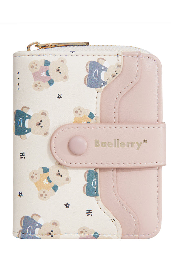 Short Little Bear Cartoon Printed Women's Wallet - Dana Fashion