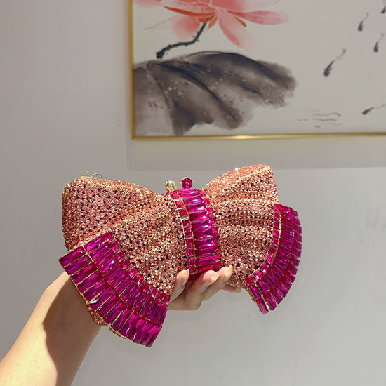 Fashion Metal Bow Clutch Crossbody Bag - Dana Fashion