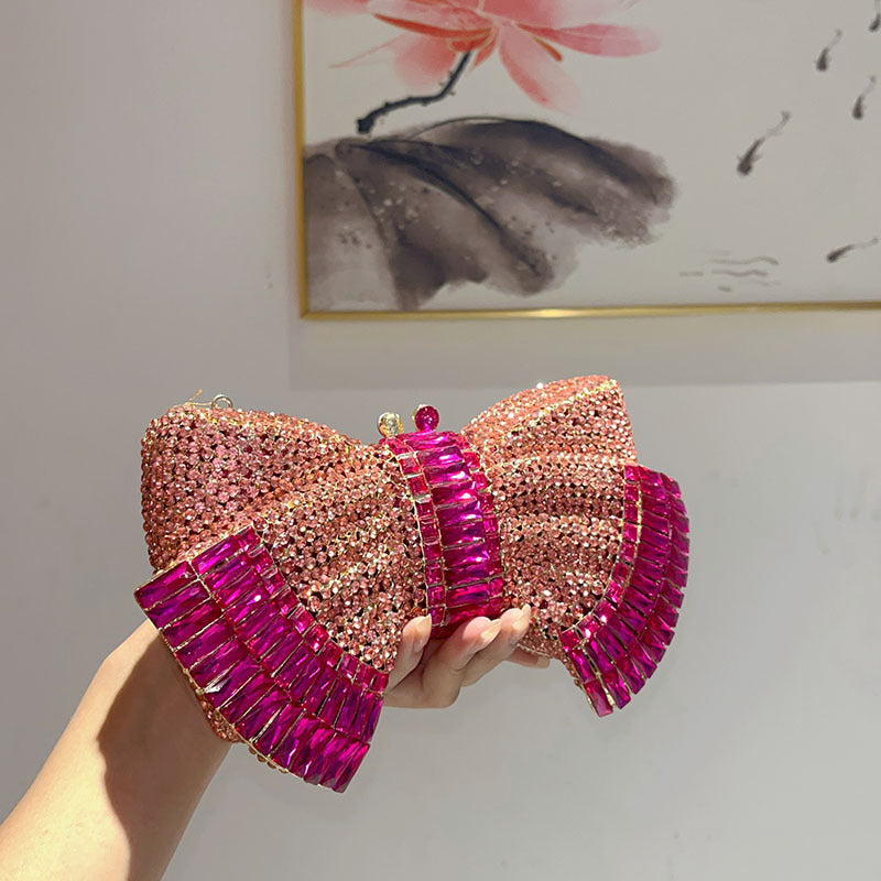 Fashion Metal Bow Clutch Crossbody Bag - Dana Fashion