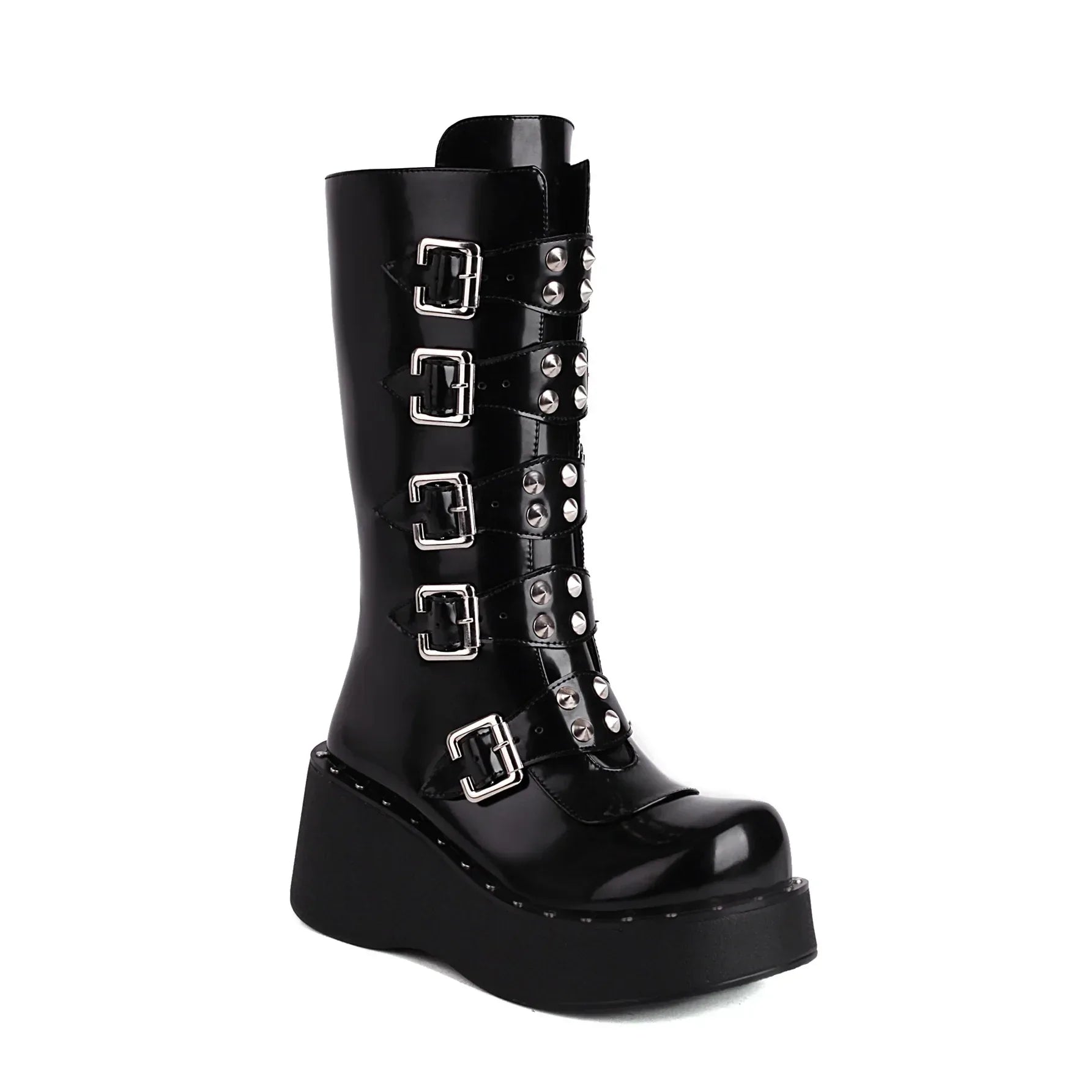 Autumn And Winter Thick Bottom High-heeled Belt Buckle - DanaFashionstore