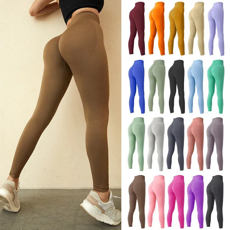 Seamless Leggings Yoga Pants Tummy Control Workout Running Yoga Leggings For Women - DanaFashionstore