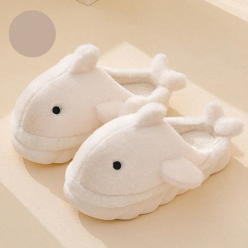 Shark Slippers Soft Sole Furry Shoes Home Bedroom Slippers Women - DanaFashionstore