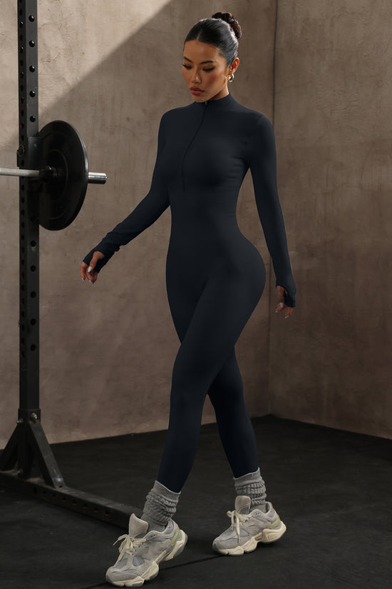 Yoga Bodysuit Long Sleeve Seamless Tight One-piece Yoga Suit