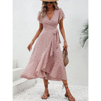 Fashion Floral Short Sleeve Dress Women 2026 - Summer Casual Dress - DanaFashionstore
