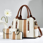 Crossbody Large Capacity New Son And Mother Canvas Contrast Color Handbags - DanaFashionstore