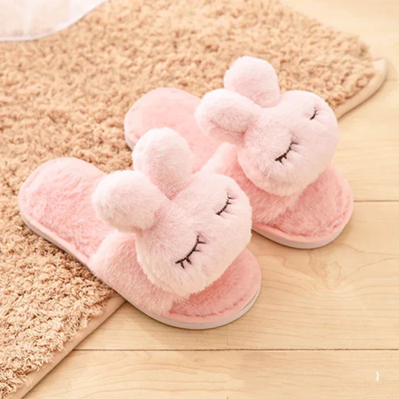 Plush Slippers Parent-child Cute Cartoon Rabbit - DanaFashionstore