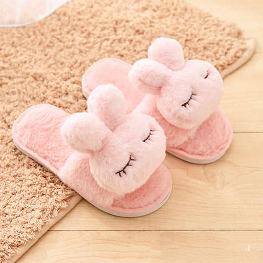 Plush Slippers Parent-child Cute Cartoon Rabbit