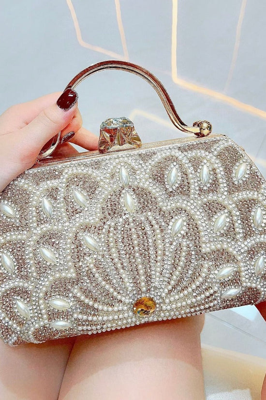Women's Portable Solid Color Creative Rhinestone Handbag - Dana Fashion
