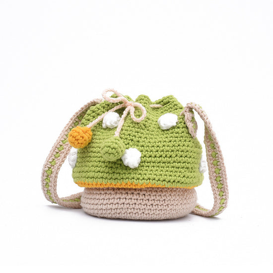 Handmade Wool Woven Mushroom Bag - Dana Fashion