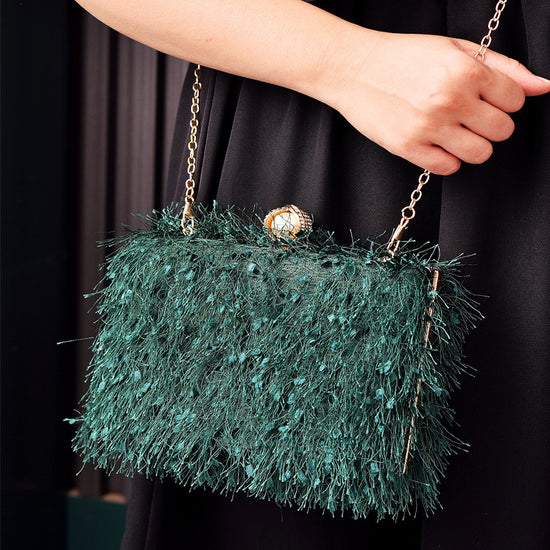 Tassel Handbags Women Dress Party Evening Bag Fashion Luxury Designer Square Bags Crossbody Shoulder Bag Ladies - Dana Fashion