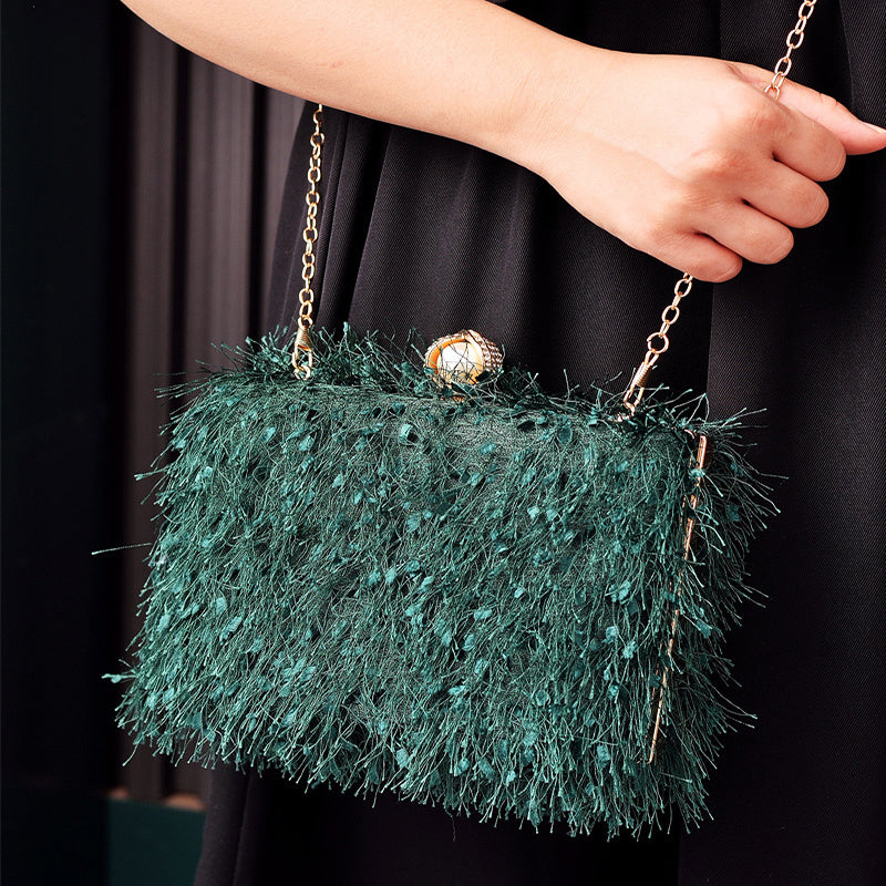 Tassel Handbags Women Dress Party Evening Bag Fashion Luxury Designer Square Bags Crossbody Shoulder Bag Ladies - Dana Fashion