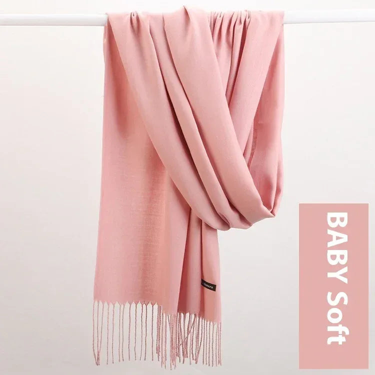 Pure Color Warm Keeping Scarf All-match Cashmere Shawl - DanaFashionstore