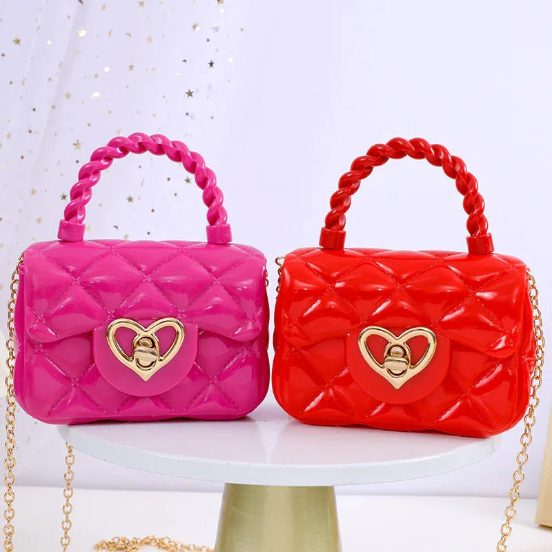Plastic Transparent Jelly Mini Love Handbag - DanaFashionstore