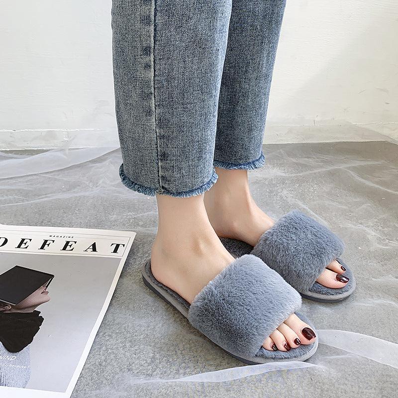 Ladies Fashion New Suede Plush Slippers - DanaFashionstore