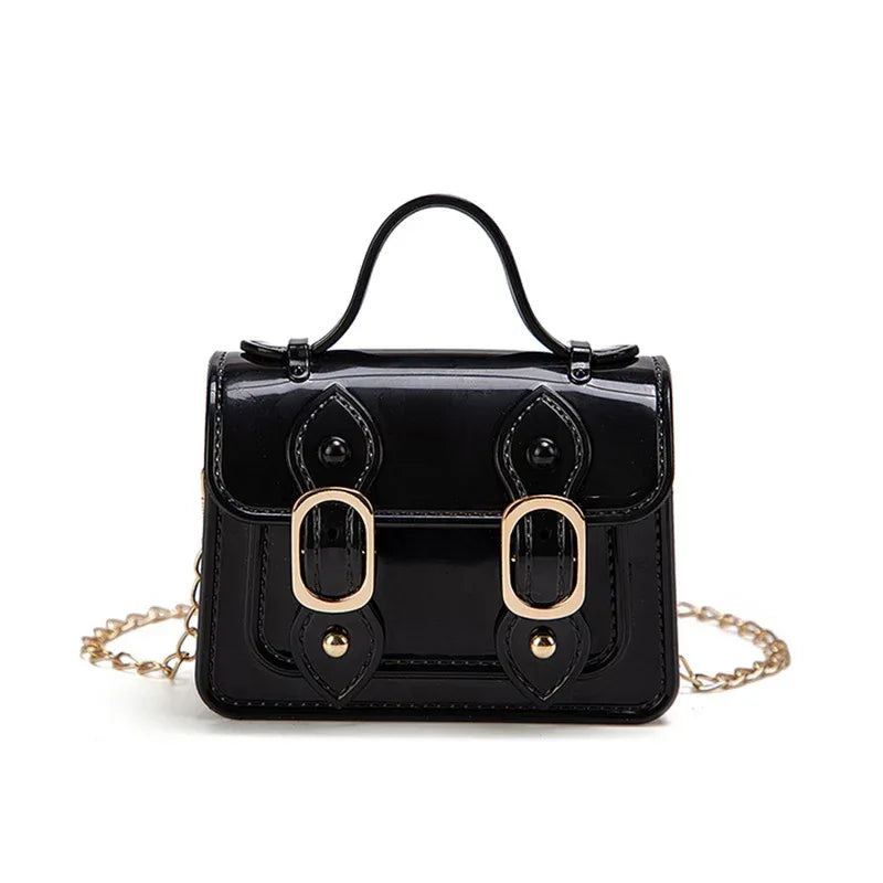 Children's Jelly Bag Rhombic Chain Pearl Handbag - DanaFashionstore