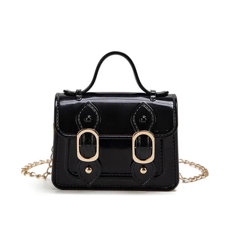 Children's Jelly Bag Rhombic Chain Pearl Handbag - DanaFashionstore