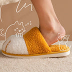 Cat Paw Cartoon Cute Couple Warm Indoor Plush Slippers - DanaFashionstore