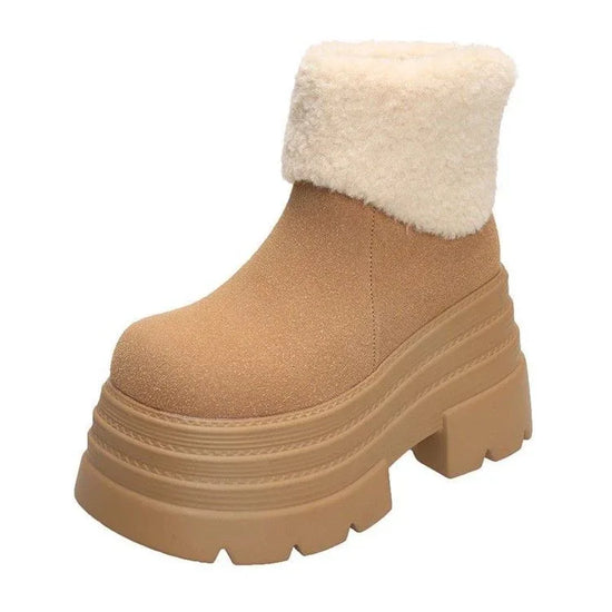 Short Plush Thickened Warm Platform Cotton Shoes - DanaFashionstore