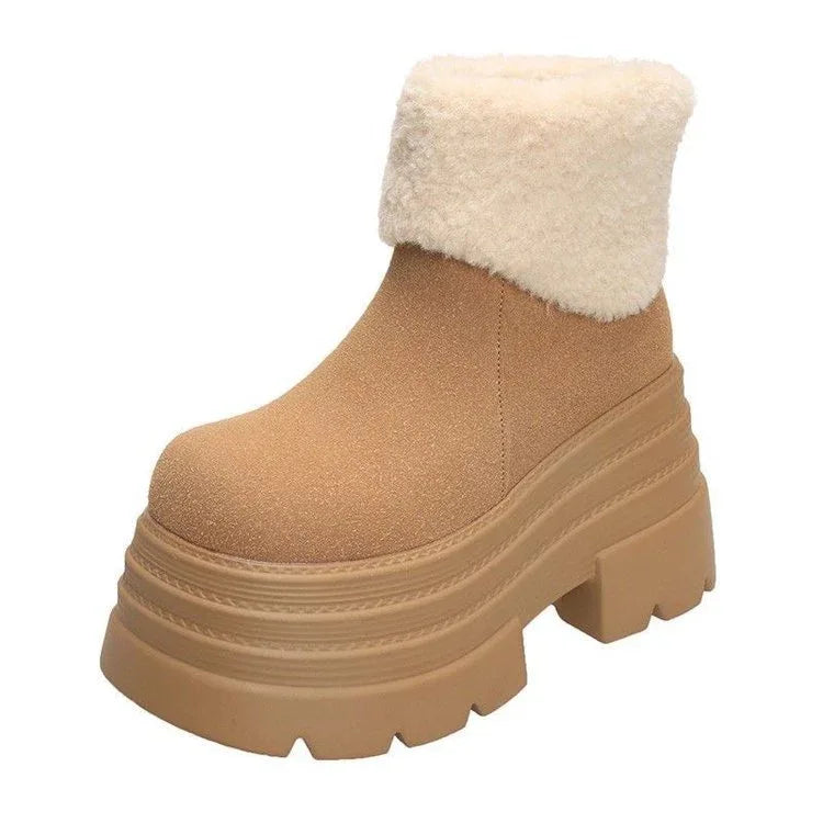 Short Plush Thickened Warm Platform Cotton Shoes - DanaFashionstore