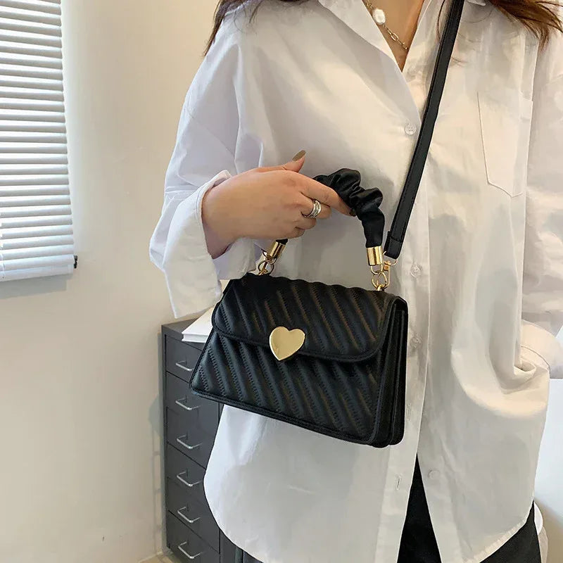 Women Handbags Fashion Chain Shoulder Bags With Love Metal Design - DanaFashionstore