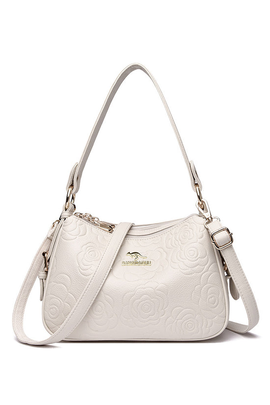 Soft Leather Textured Ethnic Style Simple Versatile Large Capacity Shoulder Messenger Bag - Dana Fashion