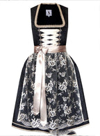 German Oktoberfest Costume Printed Lace Up Dress Maid