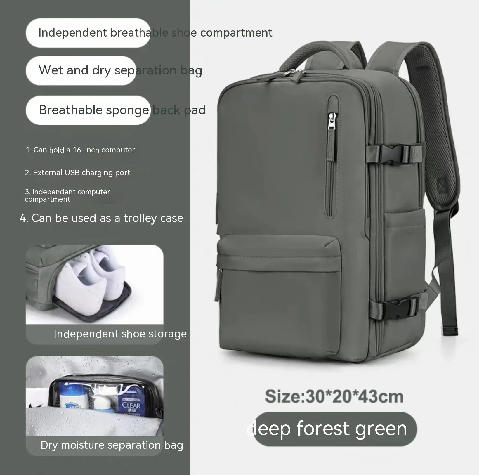 Large Capacity Multifunctional Travel Waterproof Mummy Backpack - DanaFashionstore