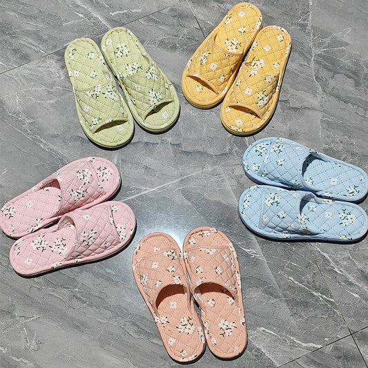 Fabric Slippers Korean Style Three-layer Thickened $25.10 Dana Fashion Color: Three Layers Fresh Green Size: Free Size Women's clothing Product information: Color: three layers thick bottom pink, three layers thick bottom cute pink, three layers thick bot