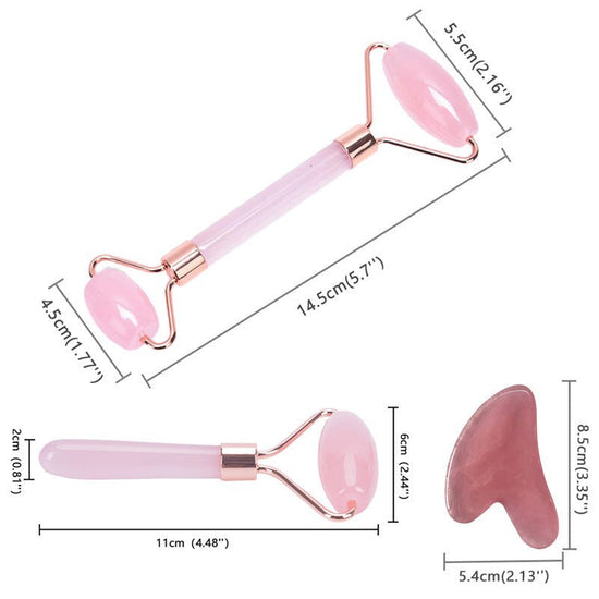 Face Lift Up Wrinkle Remover Gua Sha Stone For Face Massage Gua Sha Scraper $92.08 Dana Fashion style: Suit1 Beauty Tools Product information: Resin beeswax roller Main material: resin Specification: 2-piece set Weight: 65g Efficacy: Improve keratin moist