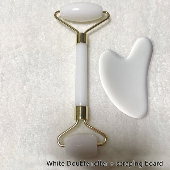 Face Lift Up Wrinkle Remover Gua Sha Stone For Face Massage Gua Sha Scraper $92.08 Dana Fashion style: Suit1 Beauty Tools Product information: Resin beeswax roller Main material: resin Specification: 2-piece set Weight: 65g Efficacy: Improve keratin moist