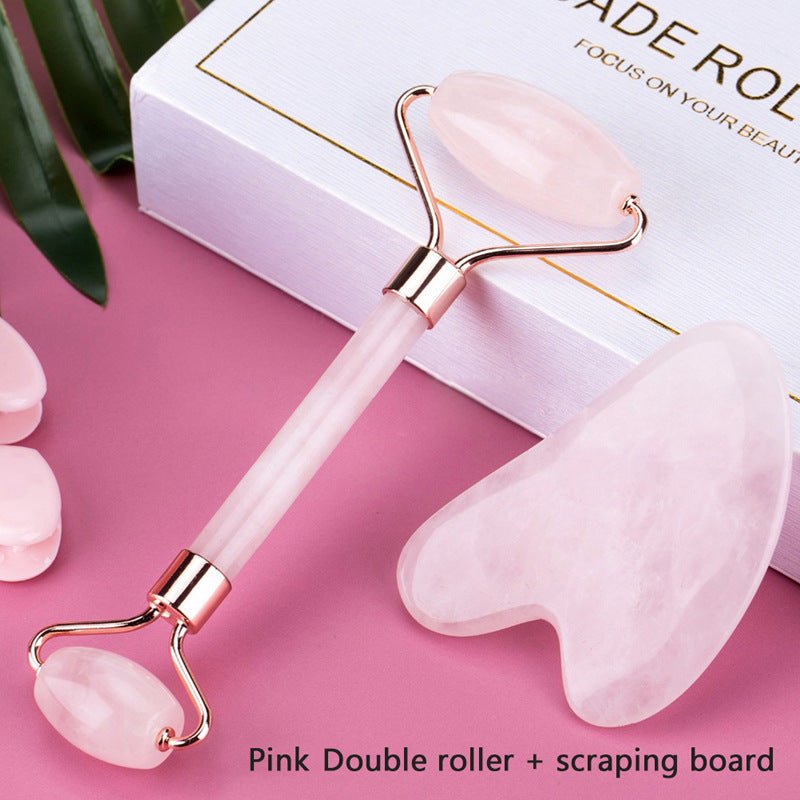 Face Lift Up Wrinkle Remover Gua Sha Stone For Face Massage Gua Sha Scraper $92.08 Dana Fashion style: Suit1 Beauty Tools Product information: Resin beeswax roller Main material: resin Specification: 2-piece set Weight: 65g Efficacy: Improve keratin moist