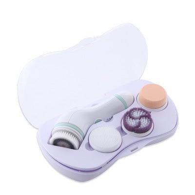Facial cleaning brush, electric skin waterproof brush $63.17 Dana Fashion Color: Blue Beauty Tools body rotating cleaning brush, portable travel box, deep cleaning tools The full cleaning system 4 includes an exfoliating brush, a soft brush, a soft sponge