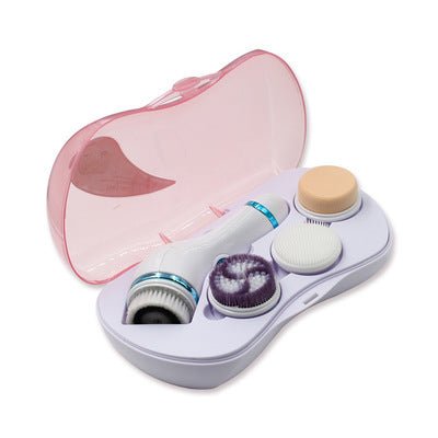 Facial cleaning brush, electric skin waterproof brush $63.17 Dana Fashion Color: Blue Beauty Tools body rotating cleaning brush, portable travel box, deep cleaning tools The full cleaning system 4 includes an exfoliating brush, a soft brush, a soft sponge
