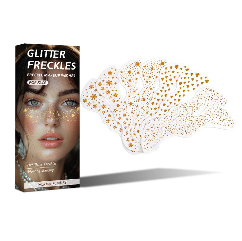 Facial Freckle Patch 8 Pieces Party Ball Waterproof Makeup Piece $18.66 Dana Fashion Product Specifications: SWXA338 Women's Accessories Product information: Specifications: Standard specifications Net content: 8 tablets Efficacy: 1. Create stunning glitt