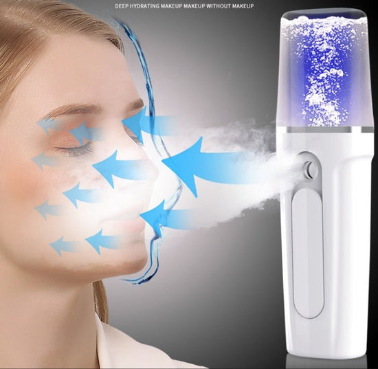 Facial Moisturizing Facial Beauty Apparatus With USB Charging Battery Bank $17.55 Dana Fashion Color: Pink Model: Luxury Beauty Tools Features: Nano Mist for Better Absorption: Nano water molecules is tiny enough and can penetrate into the bottom of skin,