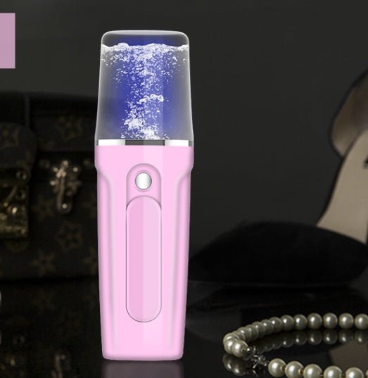 Facial Moisturizing Facial Beauty Apparatus With USB Charging Battery Bank $17.55 Dana Fashion Color: Pink Model: Luxury Beauty Tools Features: Nano Mist for Better Absorption: Nano water molecules is tiny enough and can penetrate into the bottom of skin,